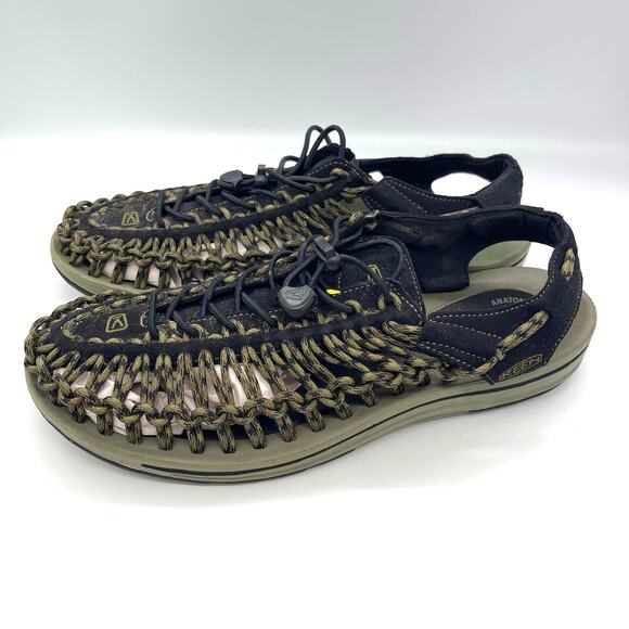 KEEN Uneek Men\'s Open-Air Corded Sandals Green & Black Size 11 main image 4